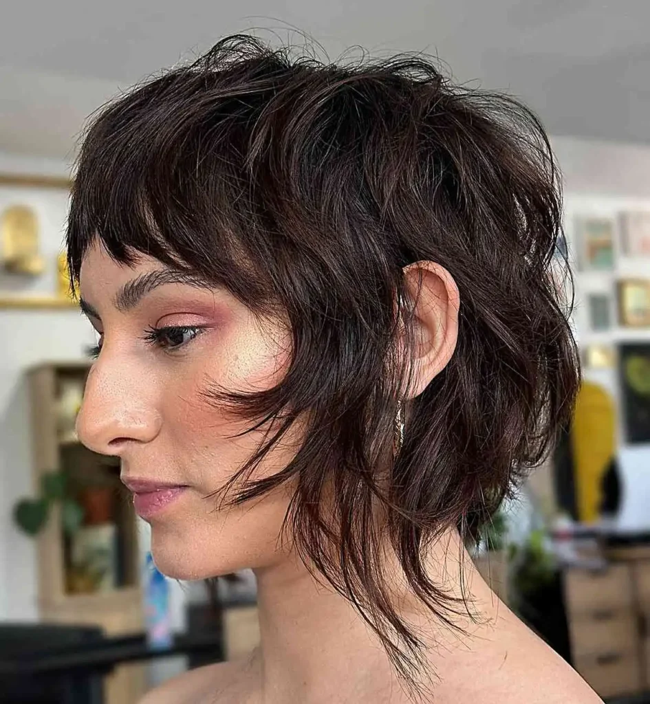 Dark Espresso Bixie Shag with Long Nape Pieces