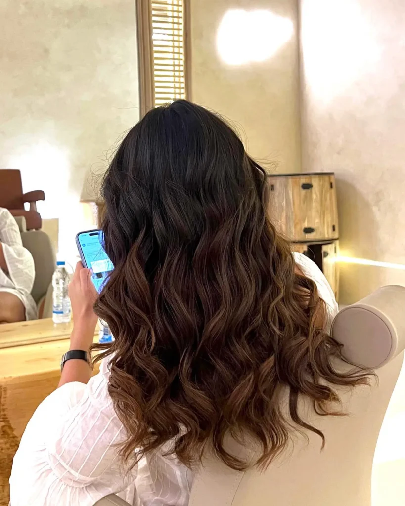  Dark to Warm Brown Layered Waves

