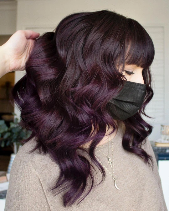 Eggplant Wavy Lob