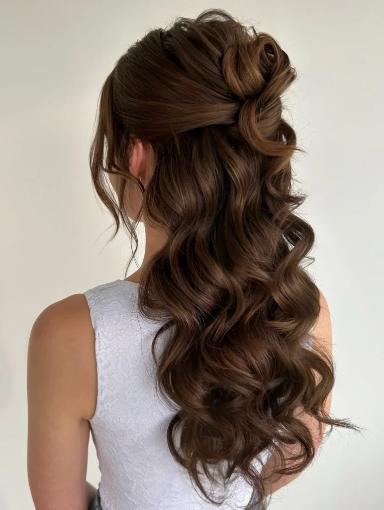 Half Up Twisted Knot with Cascading Brown Waves