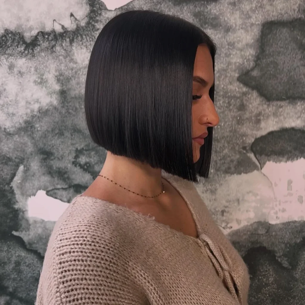 Jet Black Blunt Bob