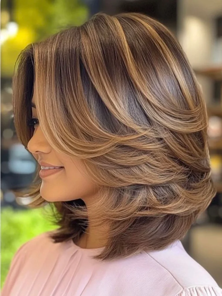 Layered Honey Caramel Bob