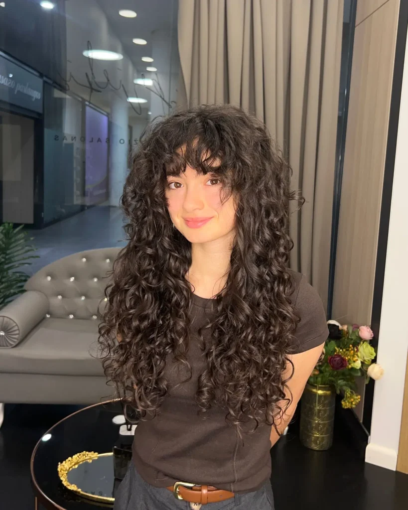 Long Curly with Bangs