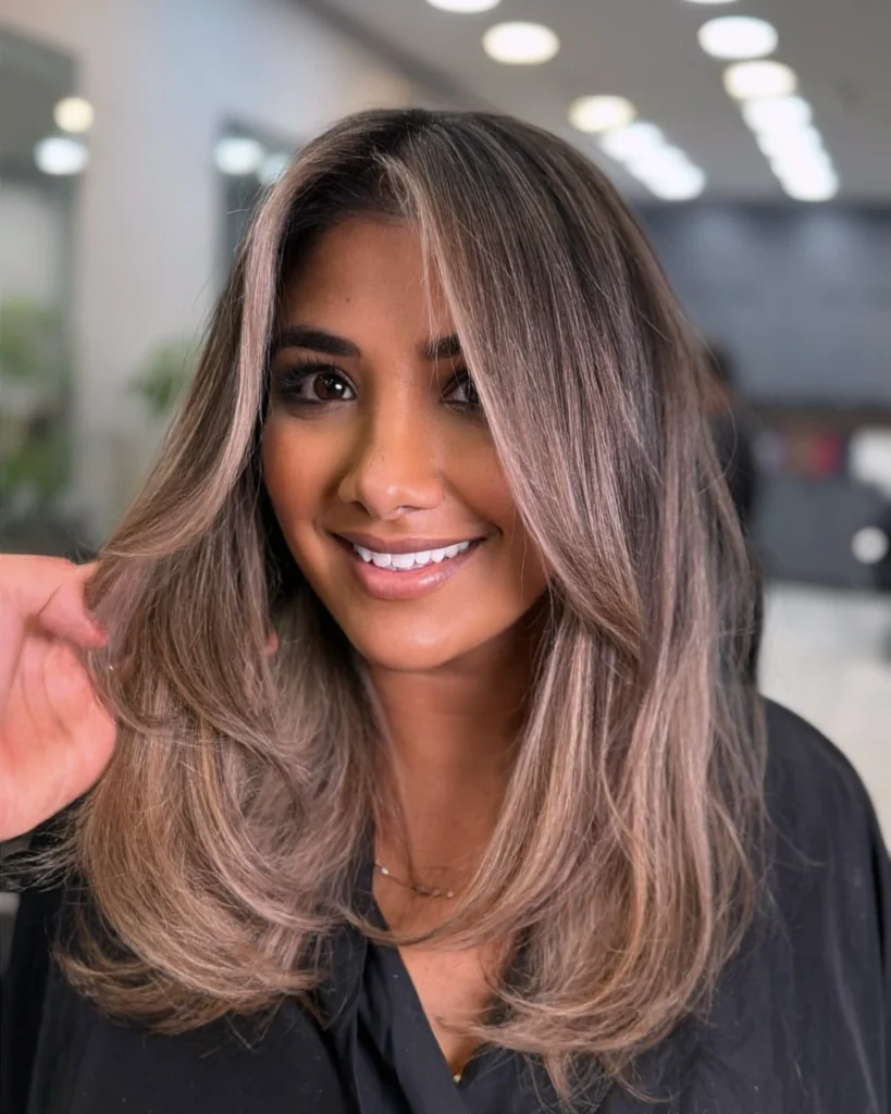 Mushroom Brown Layers with Ash Highlights