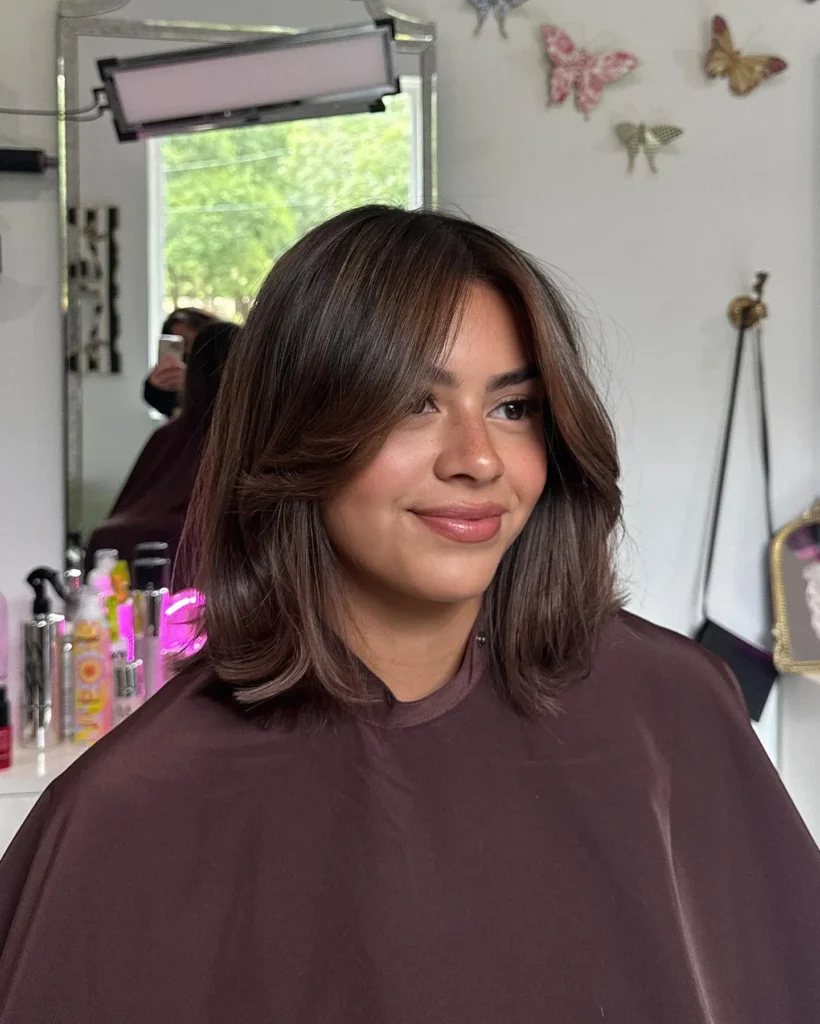 Curtain Bang Lob Bob