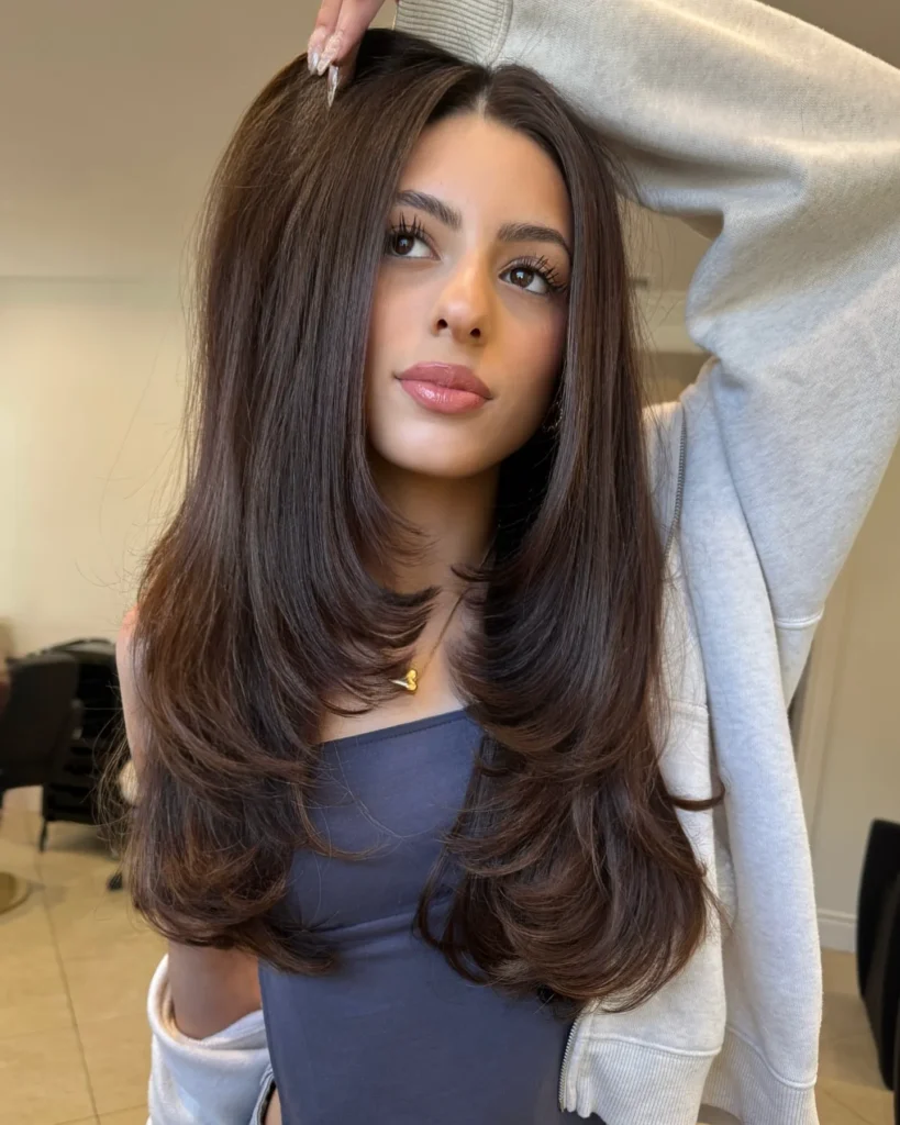  Sleek Dark Chocolate Layers with Feathered Ends