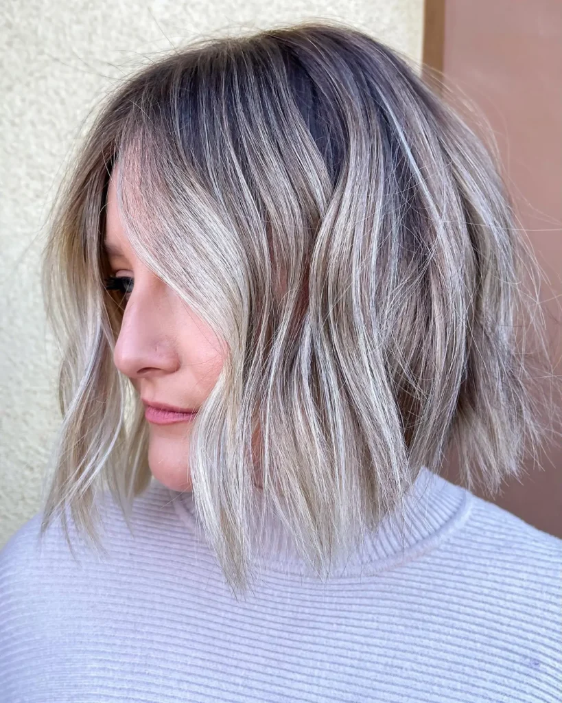 Smoked Ash Blonde Bob