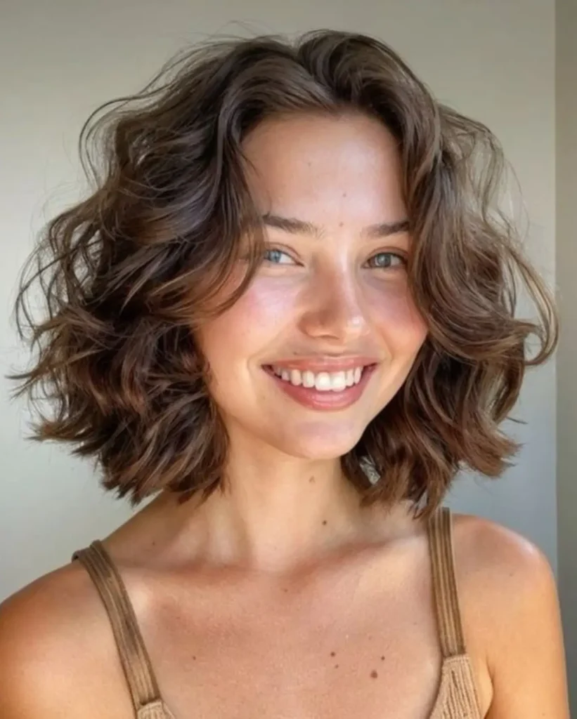 Soft Wavy Espresso Bob