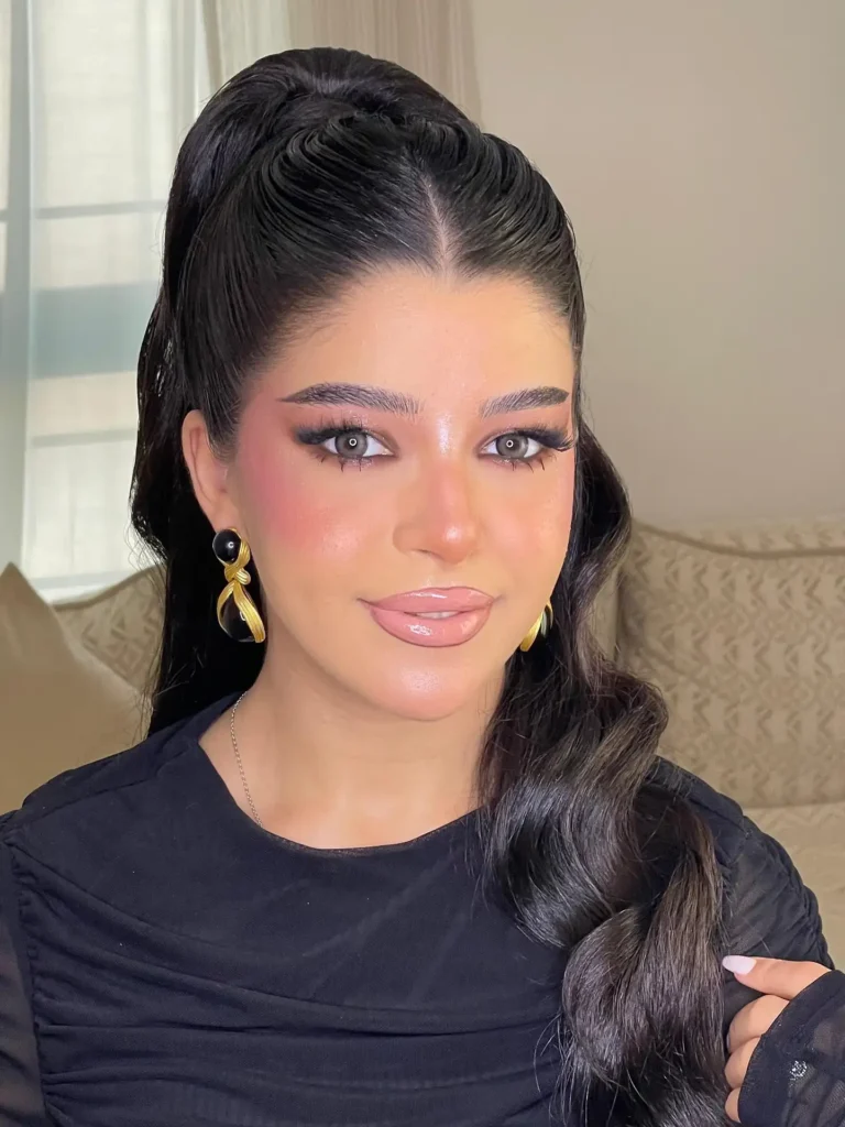  Sleek Sculpted Half Up with Side-Swept Waves