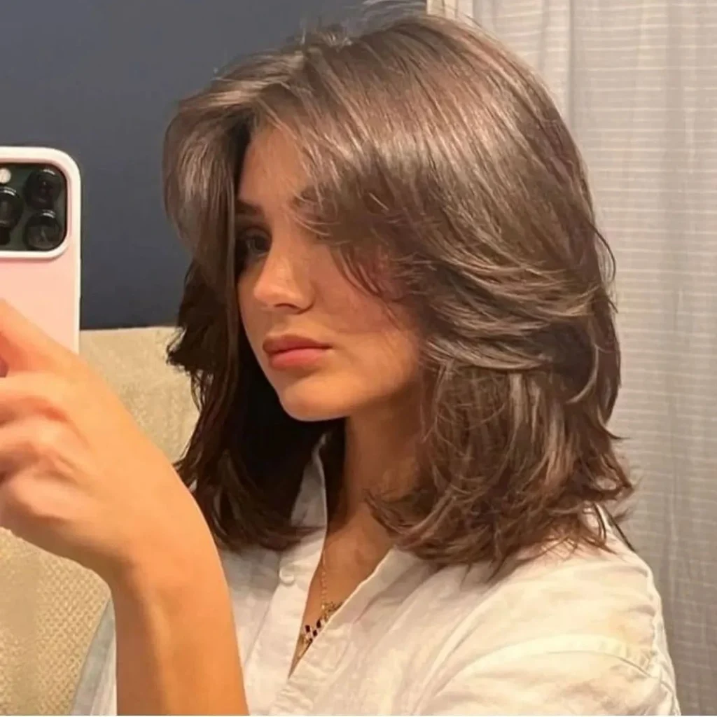 Voluminous Layered Butterfly Cut with Curtain Bangs